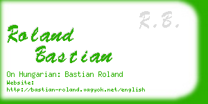 roland bastian business card